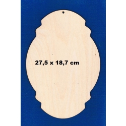 Tabliczka  27,5x18,7cm z otworem, zawieszka ozdobna , deseczka / SKLEJKA #3mm